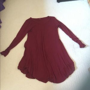 Red Long Sleeve Dress